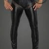 Noir Handmade Poland Men`s Wet-Look Long Pants H059