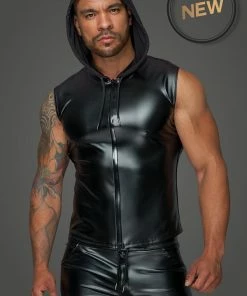 Noir Handmade Poland Men`s Hooded Shirt H062