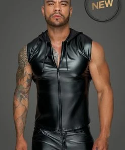 Noir Handmade Poland Men`s Hooded Shirt H062