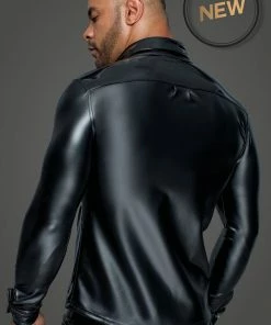 Noir Handmade Poland Long-sleeved Men`s Shirt H064