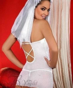 Beauty Night Lingerie Poland Lingerie Costumes Bridal Nightdress With Veil And Thong