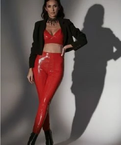 Patrice Catanzaro France Red Vinyl Leggings Jill Clothing