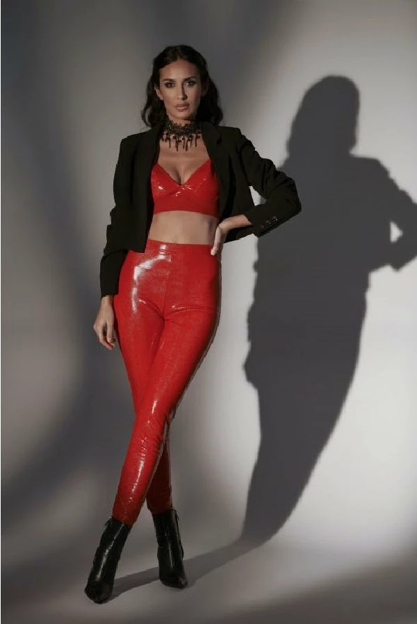 Patrice Catanzaro France Red Vinyl Leggings Jill Clothing 3 Patrice Catanzaro France Red Vinyl Leggings Jill Clothing