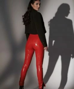 Patrice Catanzaro France Red Vinyl Leggings Jill Clothing
