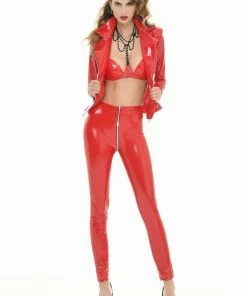 Patrice Catanzaro France Clothing Red Vinyl Leggings Sam