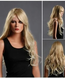 FWZiel Long Blonde Wavy Ladies Wig Wigs