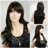 FWZiel Long Wavy Dark Brown Wig Wigs