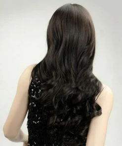 FWZiel Long Wavy Dark Brown Wig Wigs