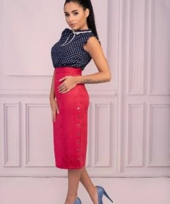 Merribel Clothing Red Skirt Lunarin