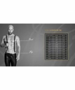 Noir Handmade Poland Mens Clothing And Lingerie Men`s Eco-leather Shirt With Front Pockets