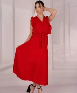 Merribel Red Dress Merlotina Clothing