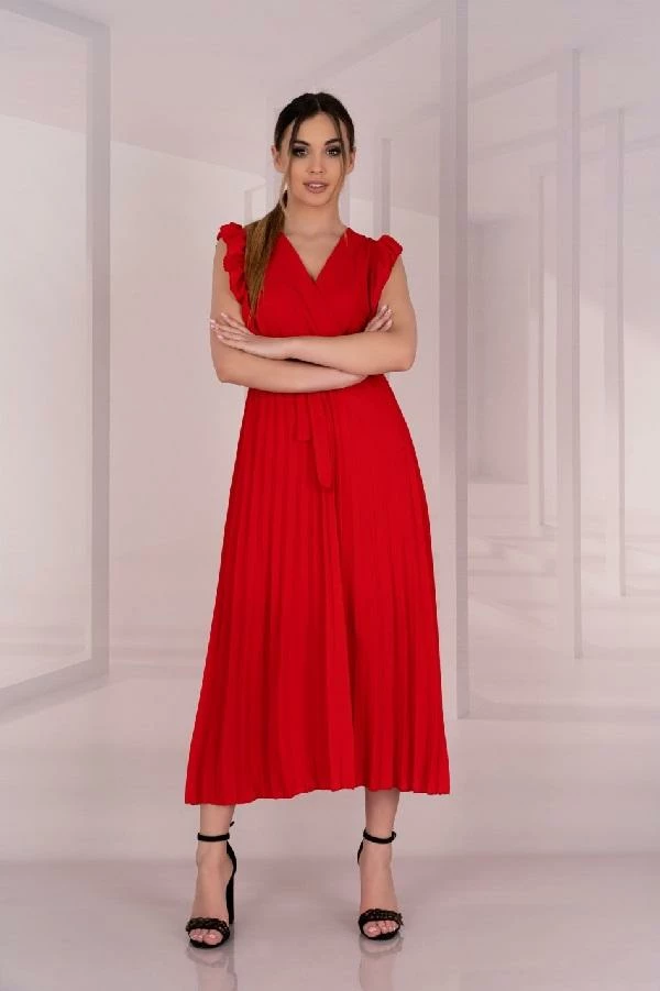 Merribel Red Dress Merlotina Clothing 8 Merribel Red Dress Merlotina Clothing