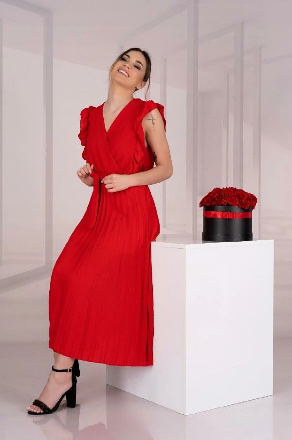 Merribel Red Dress Merlotina Clothing 3 Merribel Red Dress Merlotina Clothing