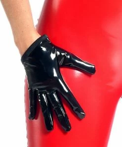 Patrice Catanzaro France Lingerie Accessories Short Black Vinyl Gloves Molly 13 Patrice Catanzaro France Lingerie Accessories Short Black Vinyl Gloves Molly