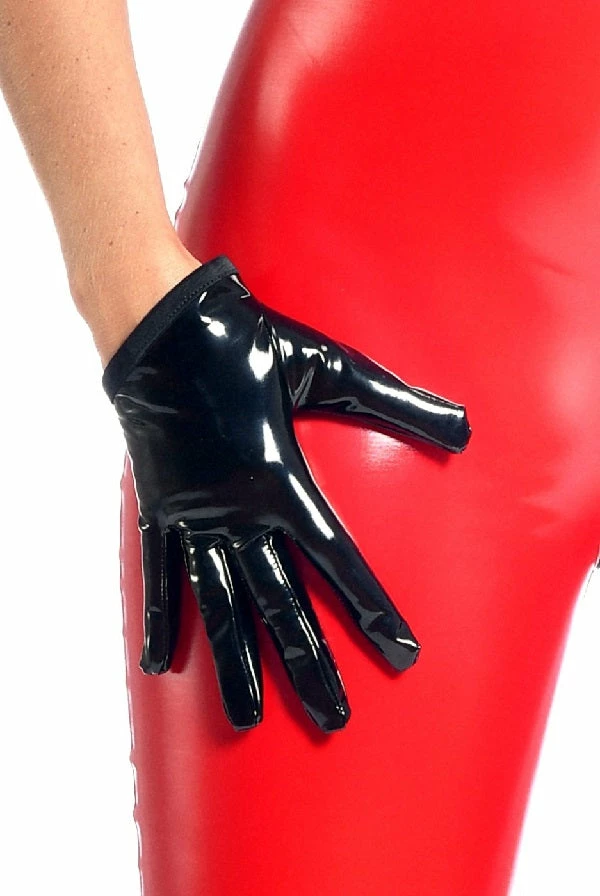 Patrice Catanzaro France Lingerie Accessories Short Black Vinyl Gloves Molly 8 Patrice Catanzaro France Lingerie Accessories Short Black Vinyl Gloves Molly