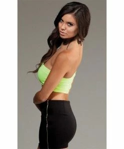 Forplay Neon Yellow Bandeau Top