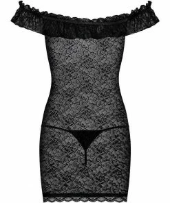 Obsessive Lingerie Poland Black Chemise Nightdress
