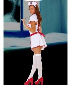 Elegant Moments USA Costumes Fancy Dress Four Piece Nurse Costume