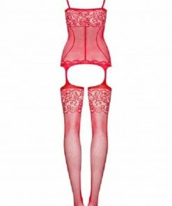 Obsessive Lingerie Poland Hosiery Red Bodystocking