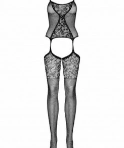 Obsessive Lingerie Poland Hosiery Black Floral Motif Bodystocking F211 8 Obsessive Lingerie Poland Hosiery Black Floral Motif Bodystocking F211