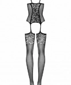 Obsessive Lingerie Poland Hosiery Black Floral Motif Bodystocking F211 9 Obsessive Lingerie Poland Hosiery Black Floral Motif Bodystocking F211