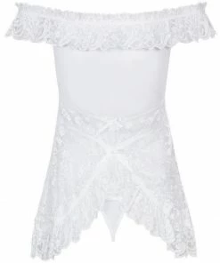 Obsessive Lingerie Poland Off The Shoulder White Nightdress