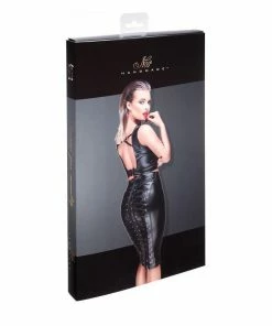 Noir Handmade Poland Wet-Look Pencil Skirt F152