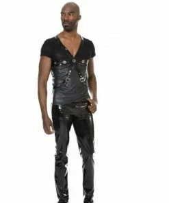 Patrice Catanzaro France Men`s Vinyl Leather Jeans Shawn Mens Clothing And Lingerie