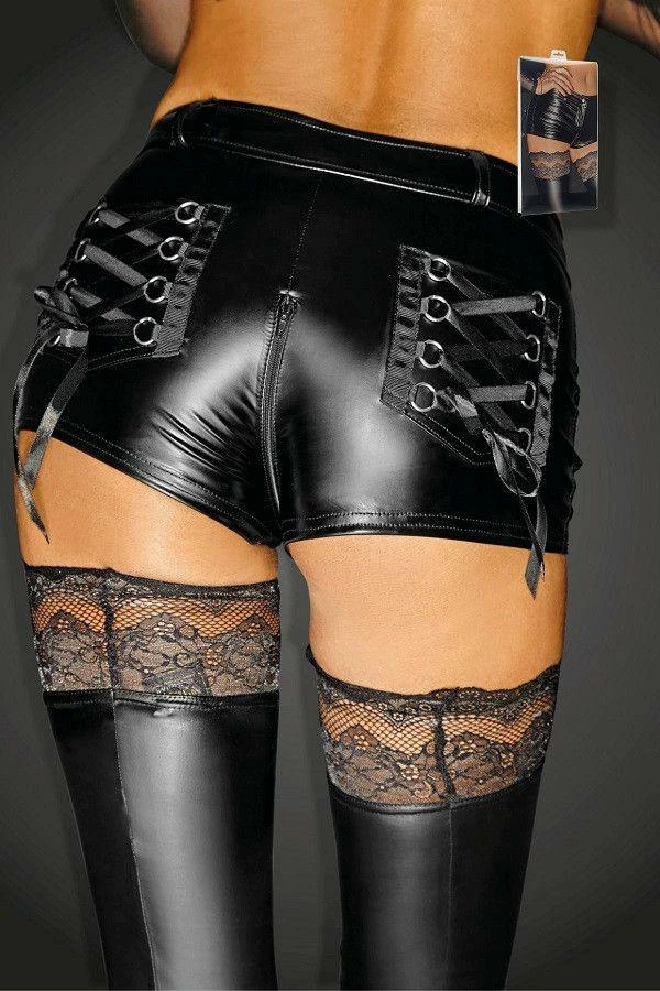 Noir Handmade Poland Power Wet-look Shorts 4 Noir Handmade Poland Power Wet-look Shorts