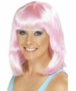 Smiffys Costumes Pink Cheerleader Costume Wig
