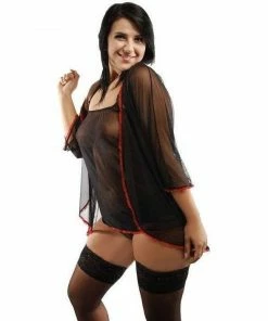 Andalea Plus Sizes Plus Size Sheer Robe UK 16-18 Lingerie