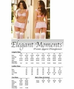 Elegant Moments USA Pretty Three-piece Lingerie Set