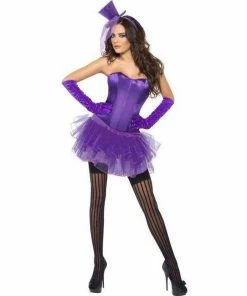 Smiffys Costumes Halloween Purple Burlesque Costume