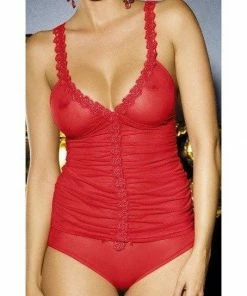 Obsessive Lingerie Poland Red Camisole Top And Brief