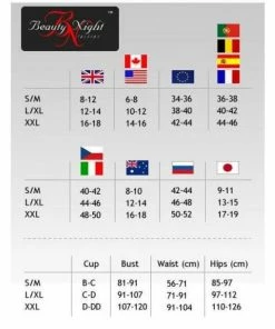 Beauty Night Lingerie Poland Red Garter Skirt, Gloves And A Matching Thong