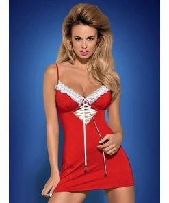 Obsessive Lingerie Poland Red Nightdress With A Thong