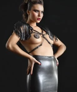 Patrice Catanzaro France Reglisse Faux Leather Skirt