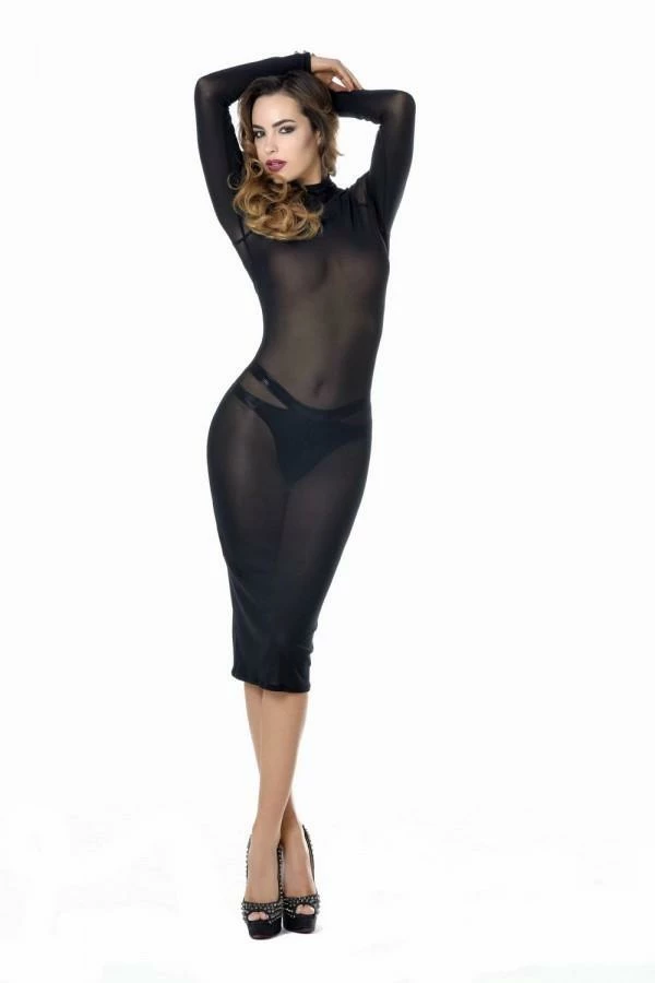 Patrice Catanzaro France Clothing Long Sleeved Sheer Dress 5 Patrice Catanzaro France Clothing Long Sleeved Sheer Dress