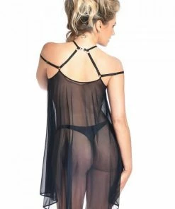 Patrice Catanzaro France Black Mesh Nightdress Belladonna