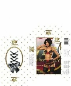 Lolitta Lingerie Black Bra, Suspender Belt And Thong Tango Set