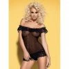 Obsessive Lingerie Poland Sheer Black Nightdress