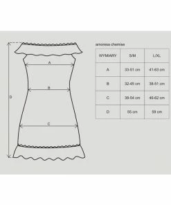 Obsessive Lingerie Poland Sheer Black Nightdress