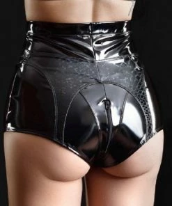 Patrice Catanzaro France Patricia Black Vinyl And Hologram Shorts