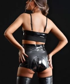 Patrice Catanzaro France Vinyl And Faux Leather Shorts Patricia
