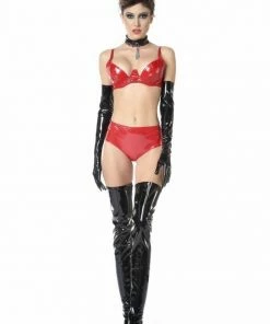 Patrice Catanzaro France Red Vinyl Briefs Beatrice