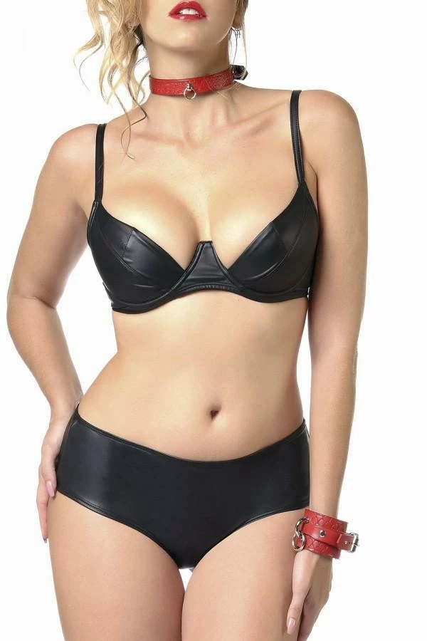 Patrice Catanzaro France Lingerie Black PU Brief Beatrice 7 Patrice Catanzaro France Lingerie Black PU Brief Beatrice