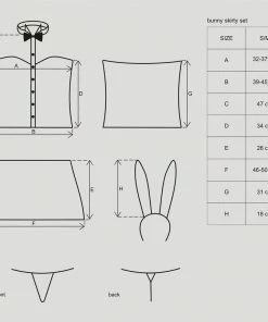 Obsessive Lingerie Poland Skirt And Top Four Piece Bunny Set Costumes