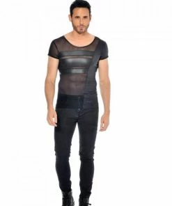 Patrice Catanzaro France Mens Clothing And Lingerie Men`s Wet-Look Top Benjen
