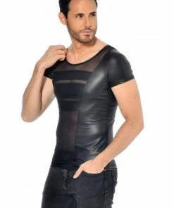 Patrice Catanzaro France Mens Clothing And Lingerie Men`s Wet-Look Top Benjen