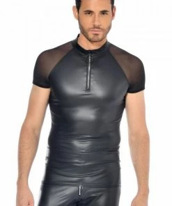 Patrice Catanzaro France Mens Clothing And Lingerie Men`s Wet-look Top Khal